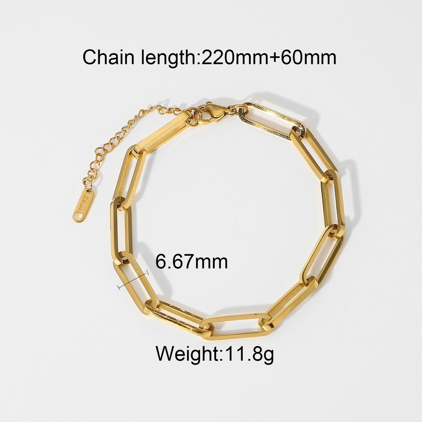 Stainless Steel Cuba Bracelet Vintage Webbing Titanium Steel Gold Plated Wide Bracelet 18K Vacuum Plated Bracelet Jewelry