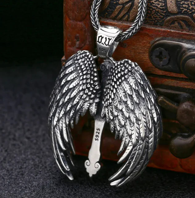 925 Sterling Silver Wings Pendant