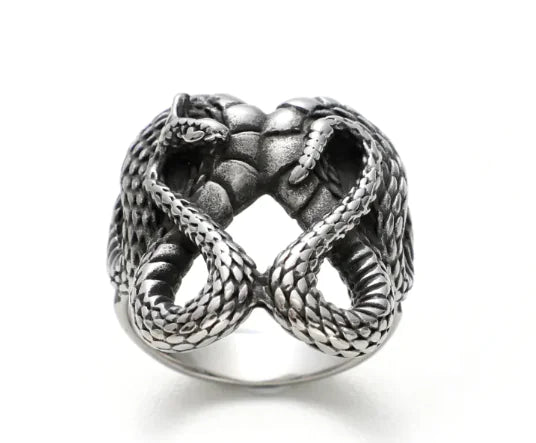 Tiger Head Snake Titanium Steel Ring Ring Ornament